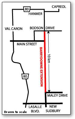 Barrydowne Extension Map